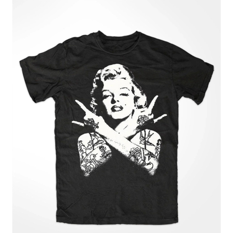 T-shirt Rock Rebelle Inked Metal Horns