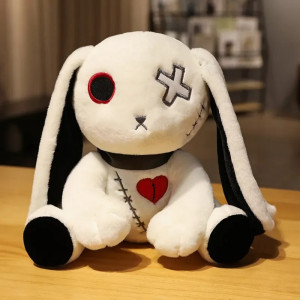Peluche Lapin Gothique 'Dark Bunny' - 3 Couleurs Disponibles