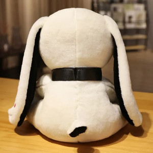 Peluche Lapin Gothique Dark Bunny de couleur blanc vue arrière