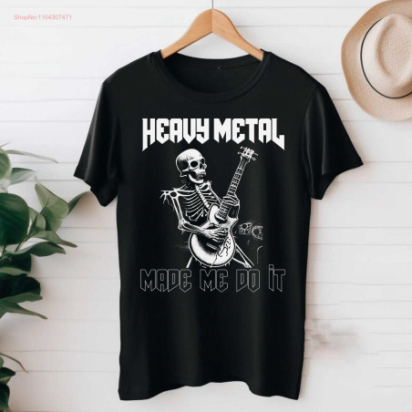 T-shirt Tête de Mort Rock'Heavy Metal Made Me Do It