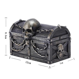 Dimensions Boîte de rangement Tête de Mort - 2 couleurs au choix