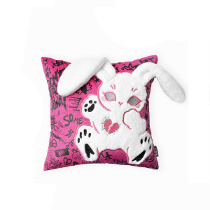 Coussin Peluche Lapin Goth