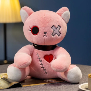 Peluche Gothique Dark Ourson - couleur - rose
