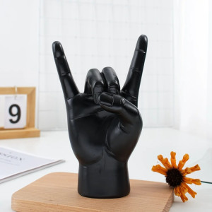 Statuette Heavy Metal Horns Couleurs Dark