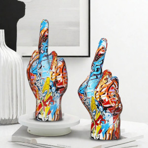 Statuette Décorative 'Fuck You' Style Graffiti