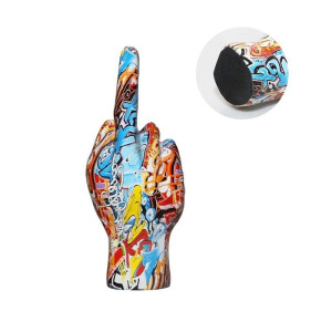 Détails pied de la Statuette Décorative 'Fuck You' Style Graffiti