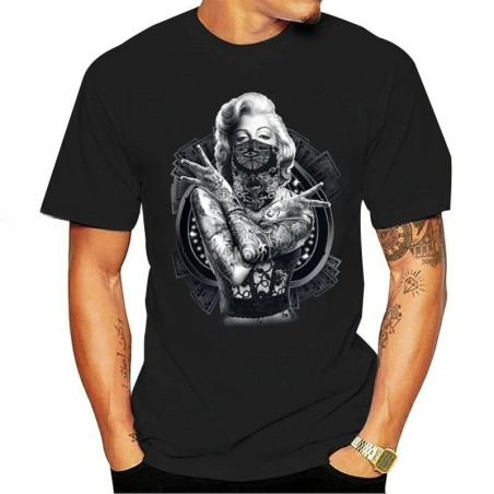 T-shirt Rock Reine Rebelle Tatouée couleur noir
