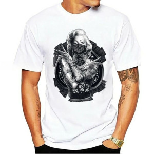 T-shirt Rock Reine Rebelle Tatouée couleur blanc