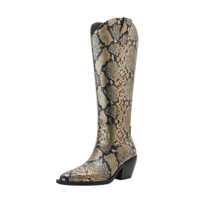 Vue face des Bottes Western Python 'Audace Sauvage'