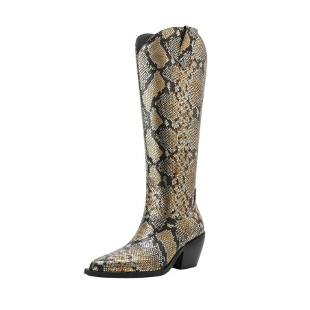 Vue face des Bottes Western Python 'Audace Sauvage'