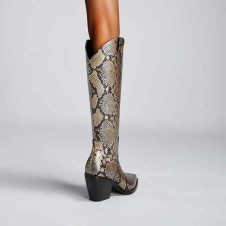 Vue Arrière des Bottes Western Python 'Audace Sauvage'