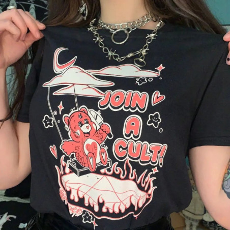 Détail du T-shirt Gothique Join a Cult