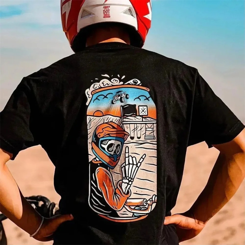 T-shirt Tête de Mort 'Ride Libre dans le Désert'