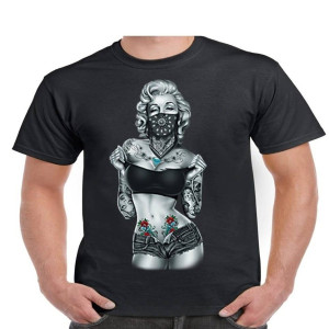 T-shirt Rock "Pin-up Rebelle Tête de Mort" - Style et Confort