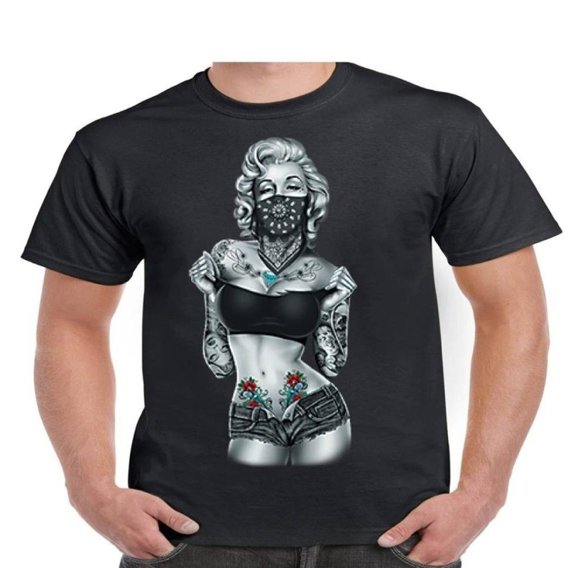 T-shirt Rock "Pin-up Rebelle Tête de Mort" - Style et Confort
