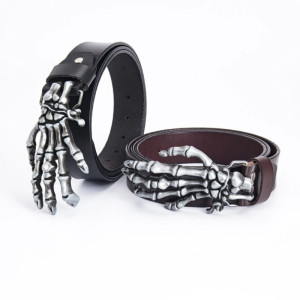 Vue complète de la Ceinture Tête de Mort Emprise Squeletique