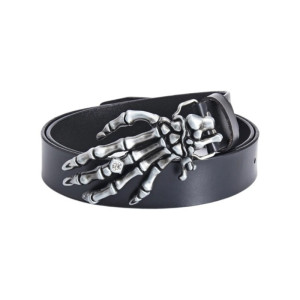 Ceinture Tête de Mort Emprise Squeletique - couleur noir