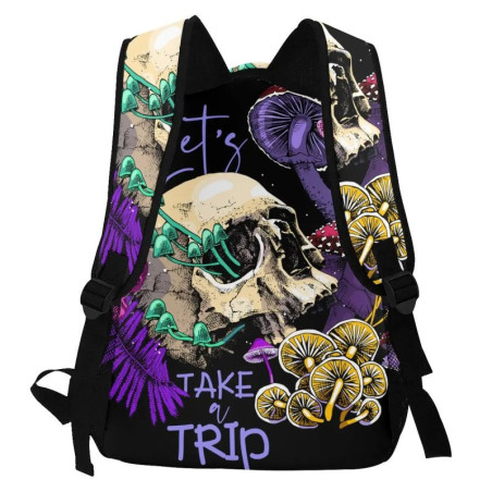 Vue Arrière du Sac à Dos Tête de Mort 'Trip Psychédélique'