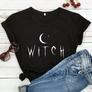 T-shirt Gothique Witch Moon - Couleur Noir