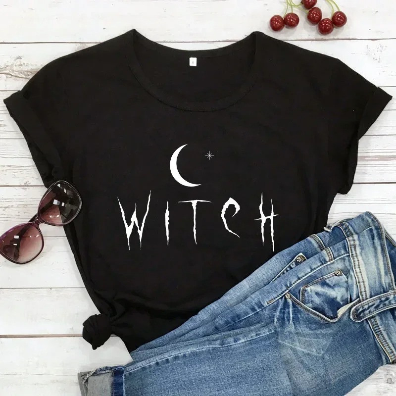 T-shirt Gothique Witch Moon - Couleur Noir