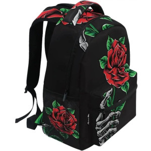 Coté du Sac à Dos Rock 'Épine Roses Rouge'