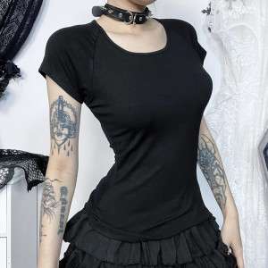 Vue face du T-shirt Gothique Ailes de l'Ange Déchut