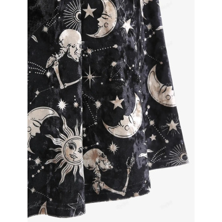 Vue détails de la Robe Gothique Solaire Nocturne
