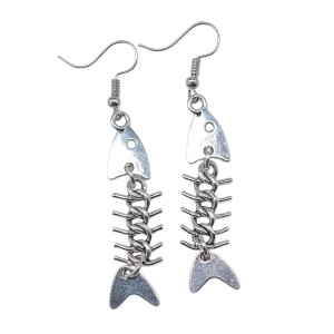 Détails des Boucles d'Oreilles Gothiques Arêtes d'Argent