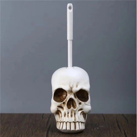 Porte-brosse de toilette tête de mort