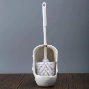vue arrière du Porte-brosse de toilette tête de mort