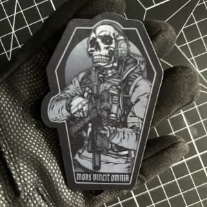 Magnifique Patch Velcro Tête de Mort Opérateur Fantôme