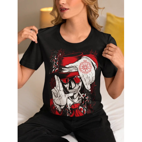 T-shirt Tête de Mort Rock Vampire Occulte Insoumis pour femme