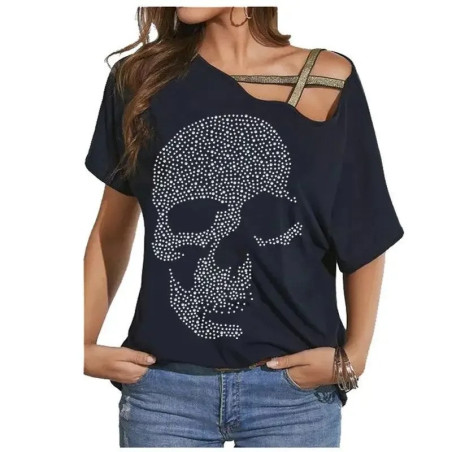 T-shirt Tête de Mort 'Éclats Rebelles'
