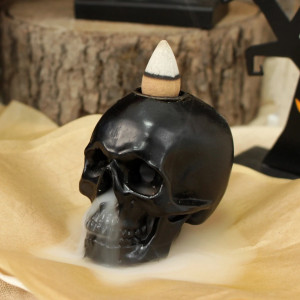 Détails du Brûleur d'Encens Crâne 'Fumée Mystique'