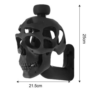 Dimensions du Support mural tête de mort 3D pour casque de moto