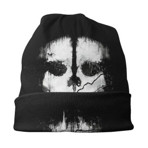 Vue pliée du Bonnet Tête de Mort 'Éclaboussure Sombre'
