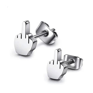 Boucles d'Oreilles Tête de Mort Punk Rock 'Esprit Rebelle'- couleur argent