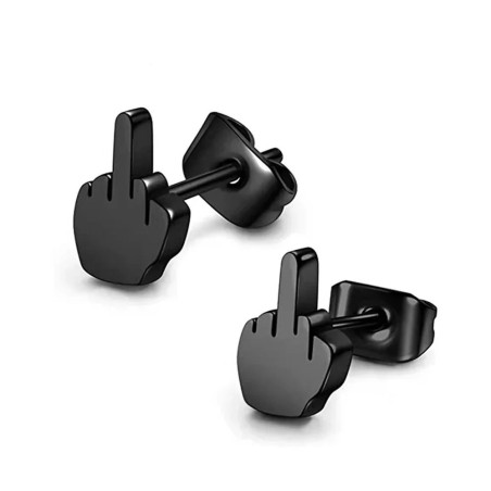 Boucles d'Oreilles Tête de Mort Punk Rock 'Esprit Rebelle'- noir
