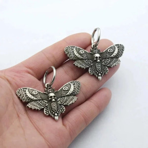 Boucles d'Oreilles Gothiques Papillon de Minuit - modèle 2