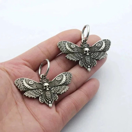 Boucles d'Oreilles Gothiques Papillon de Minuit - modèle 2