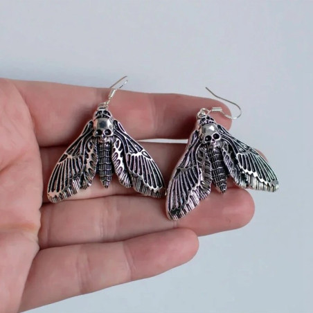 Boucles d'Oreilles Gothiques Papillon de Minuit - modèle 3