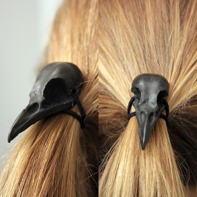 Élastique à Cheveux Corbeau Mystique