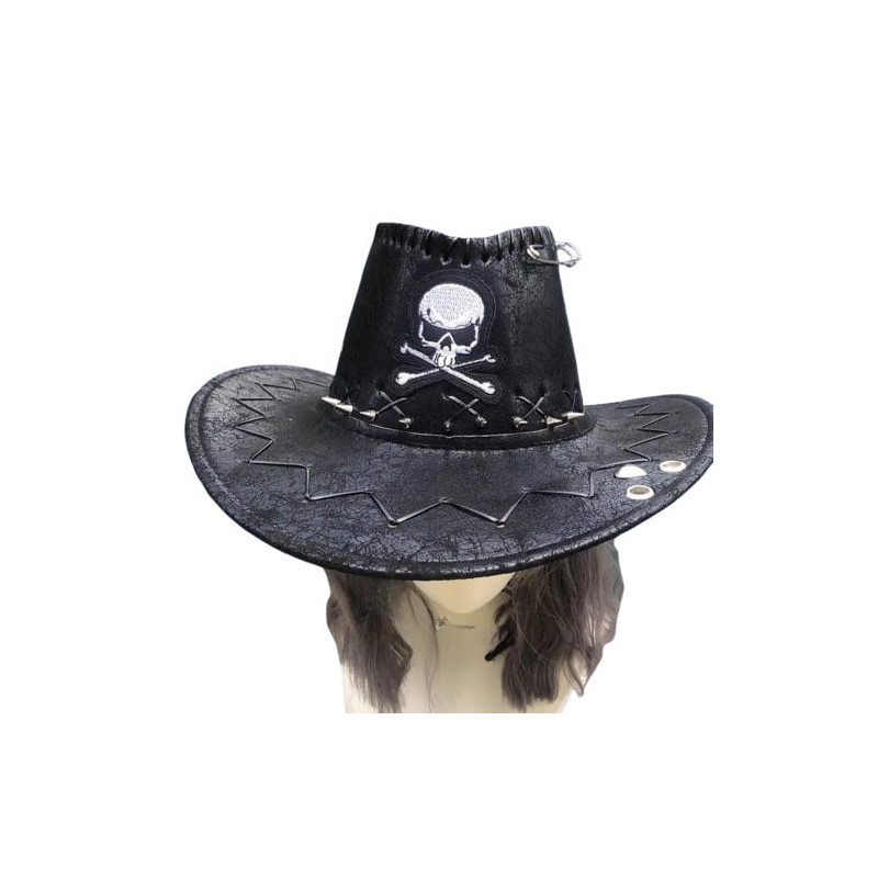 Chapeau de Cowboy Tête de Mort 'Esprit Rebelle'