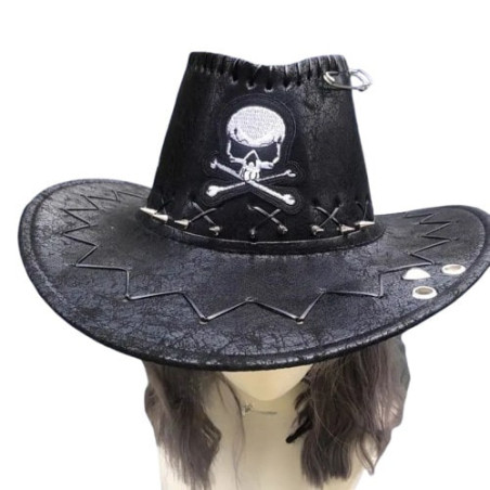 Chapeau de Cowboy Tête de Mort 'Esprit Rebelle'
