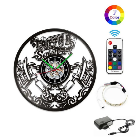 Horloge Murale LED 'Tattoo Legacy' - Art & Encre