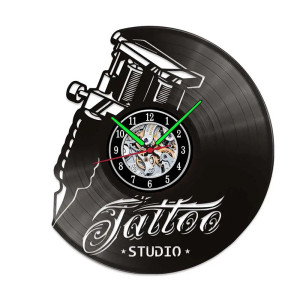 Horloge Murale 'Tattoo Studio' - Machine à Encrer