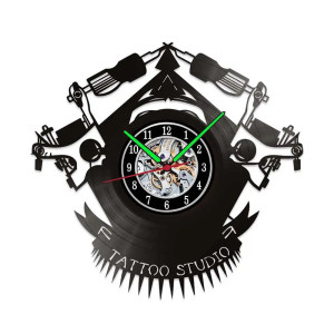 Horloge Murale 'Tattoo Studio' - Symbole & Aiguilles