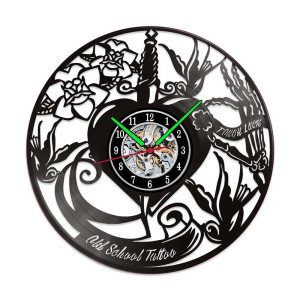Horloge Murale 'Old School Tattoo' - Cœur & Destin