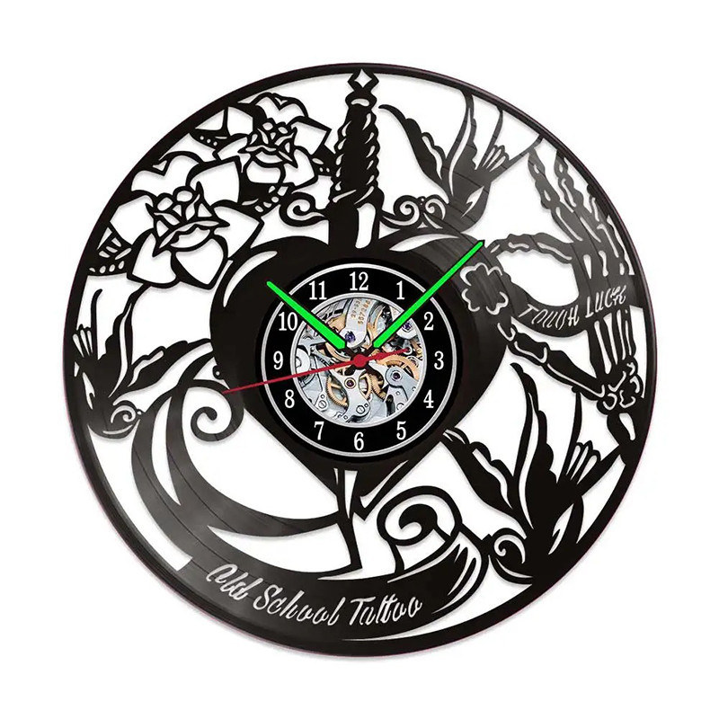 Horloge Murale 'Old School Tattoo' - Cœur & Destin