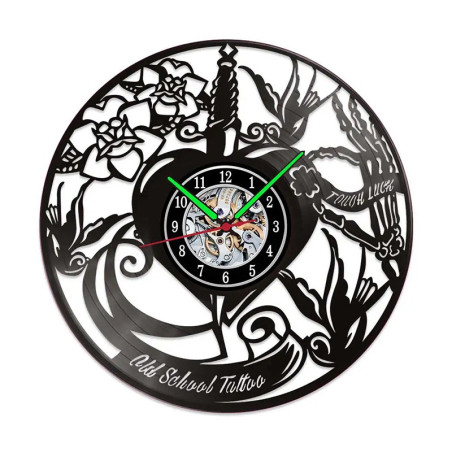 Horloge Murale 'Old School Tattoo' - Cœur & Destin